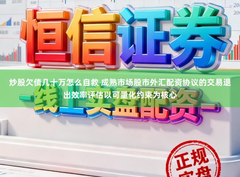 炒股欠债几十万怎么自救 成熟市场股市外汇配资协议的交易退出效率评估以可量化约束为核心